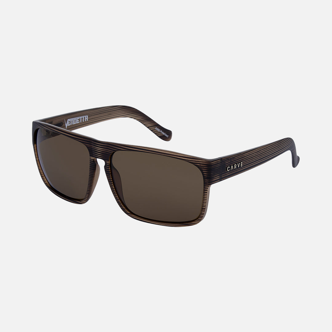 Vendetta - Matte Brown Streak frame Bronze Injected Polarized Lens