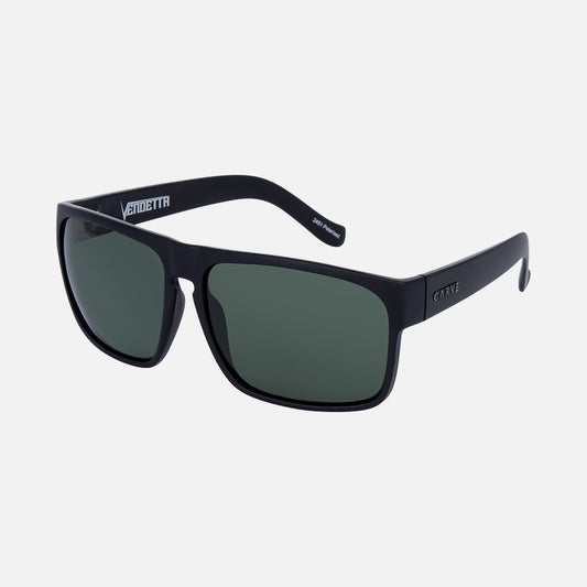 Vendetta - Matte Black Frame Gray Injected Polarized Lens