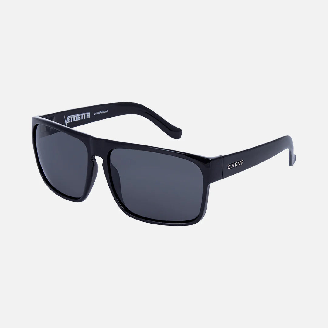 Vendetta - Gloss Black with Gray Polarized Lens