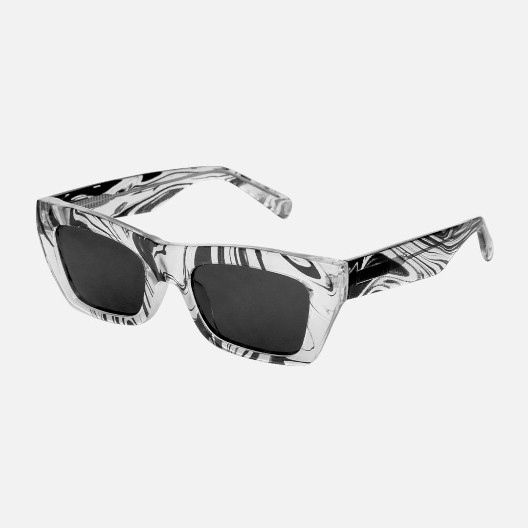 Solis - Gloss Crystal Clear Swirl with Gray Lens