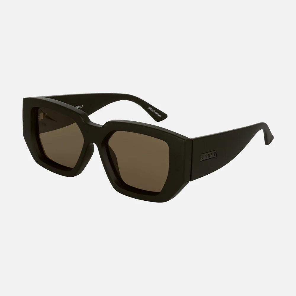 Catapult - Matte Black with Brown Injected Polarized Lens