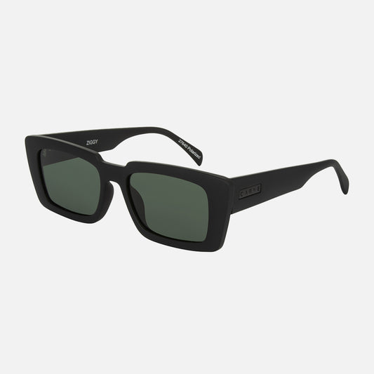 Ziggy - Matt Black Green Polarized Lens