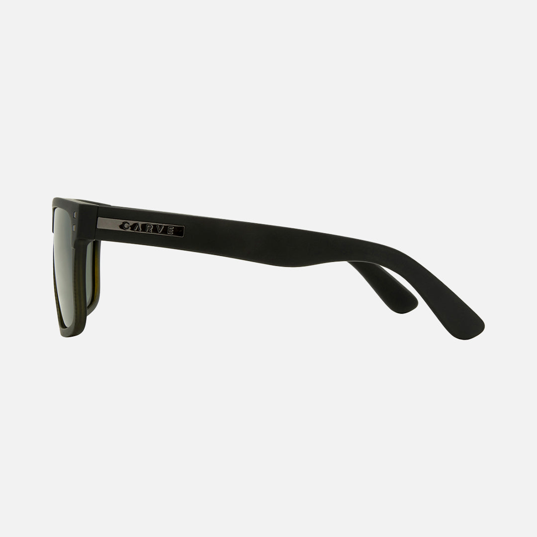 Rivals XL Sunglasses Matte Black Olive Streak Frame Green Injected