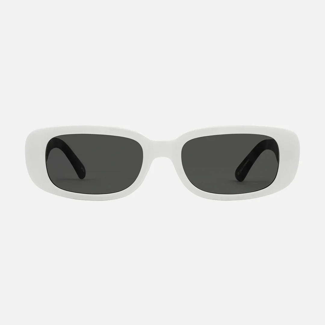 Status - Gloss White/Matte Black with Gray Lens