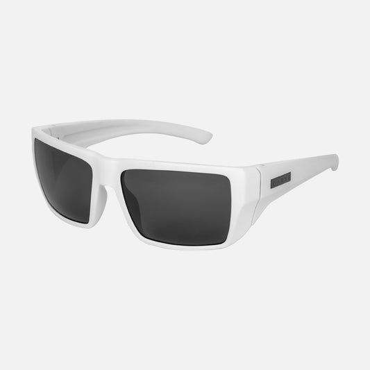 Sanada - Matte White Frame with Gray Lens