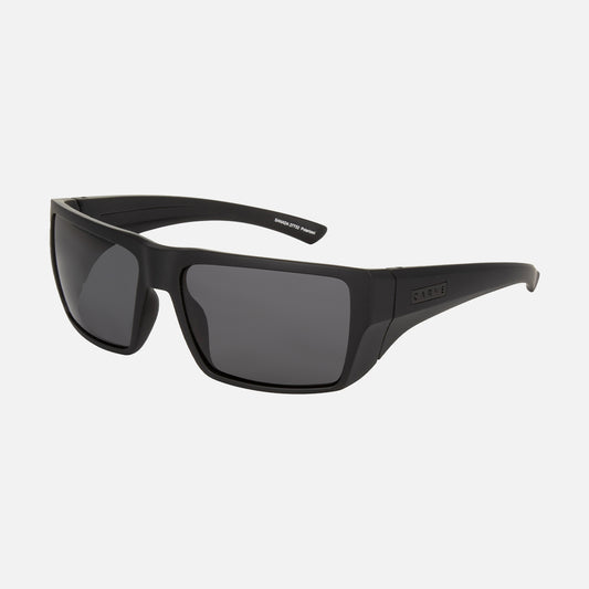 Sanada - Matte Black Frame Gray Injected Polarized Lens