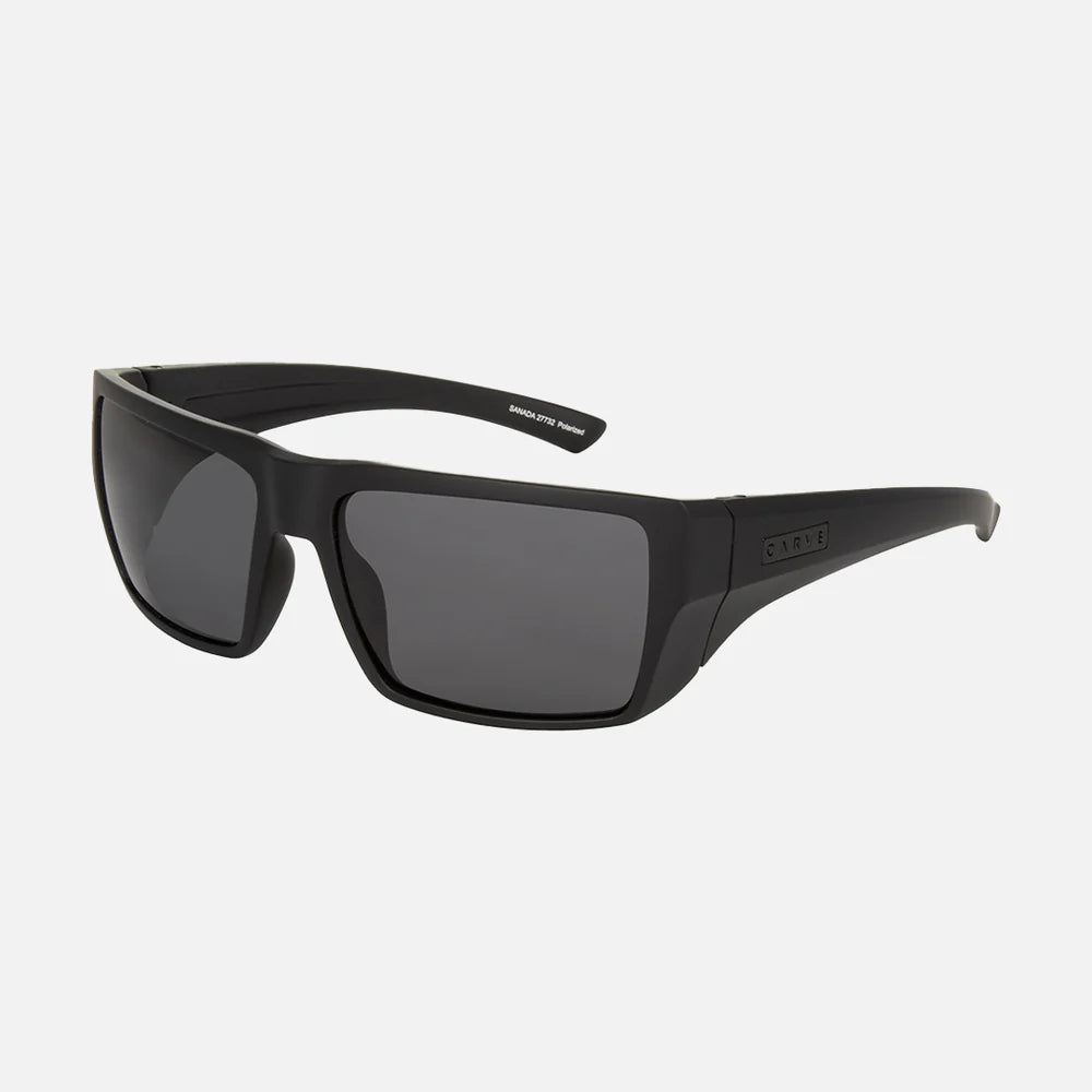 Sanada - Matte Black with Gray Polarized Lens
