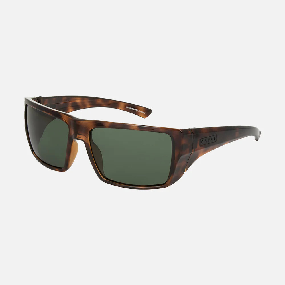 Sanada - Gloss Muted Tort Frame Green Polarized Lens