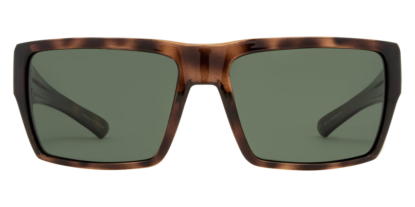 Sanada -  Gloss Muted Tort Green Injected Polarized Lens