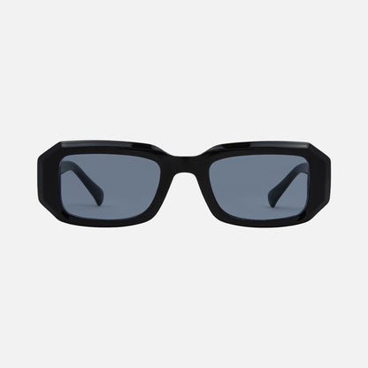 Asher - Gloss Black Frame Tinted Blue Lens