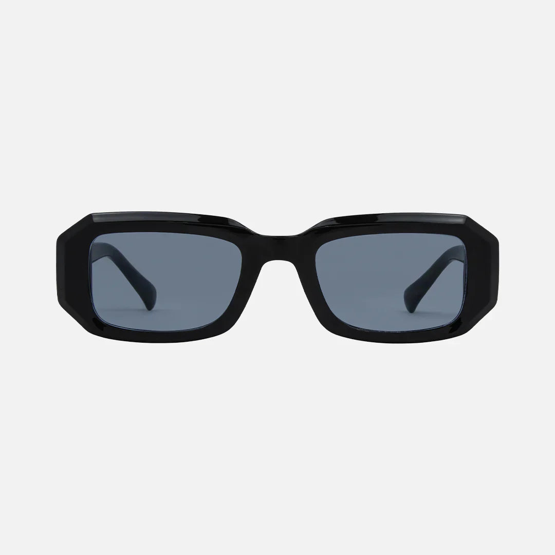 Asher - Gloss Black with Blue Tinted Lens