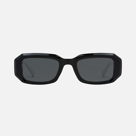 Asher - Gloss Black + White / Grey Lens