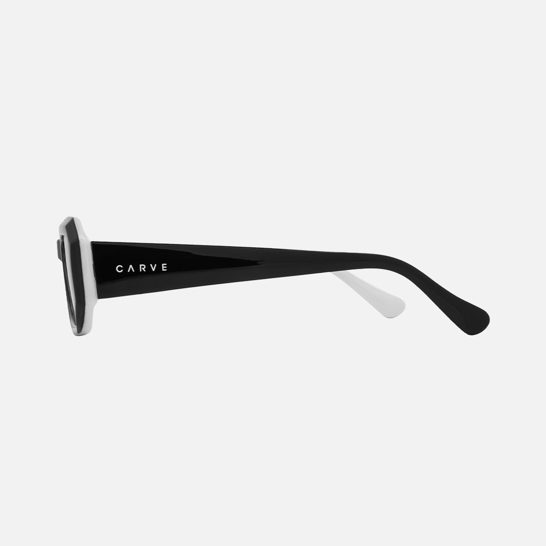 Asher - Gloss Black Frame White Grey Lens