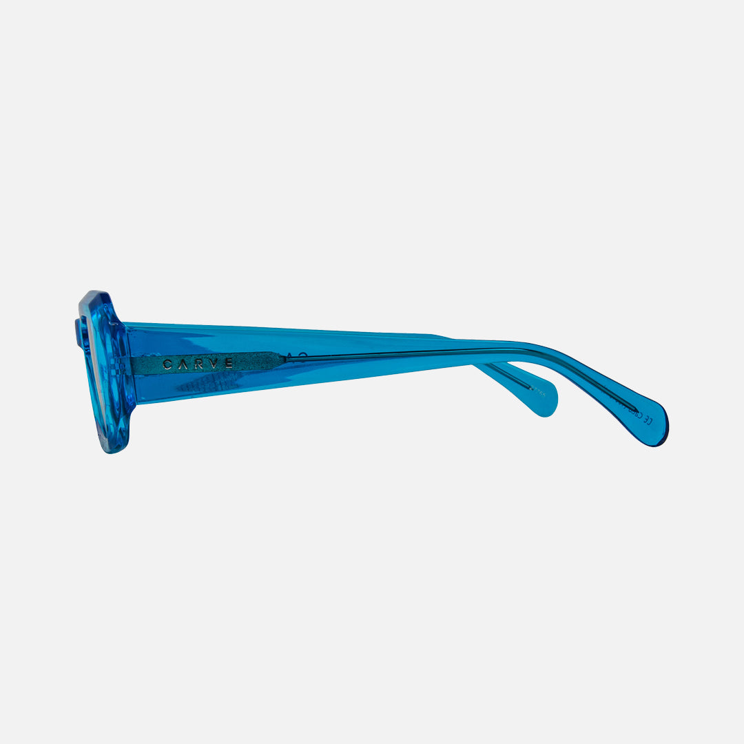 Asher - Gloss Crystal Cyan Frame Gray Lens