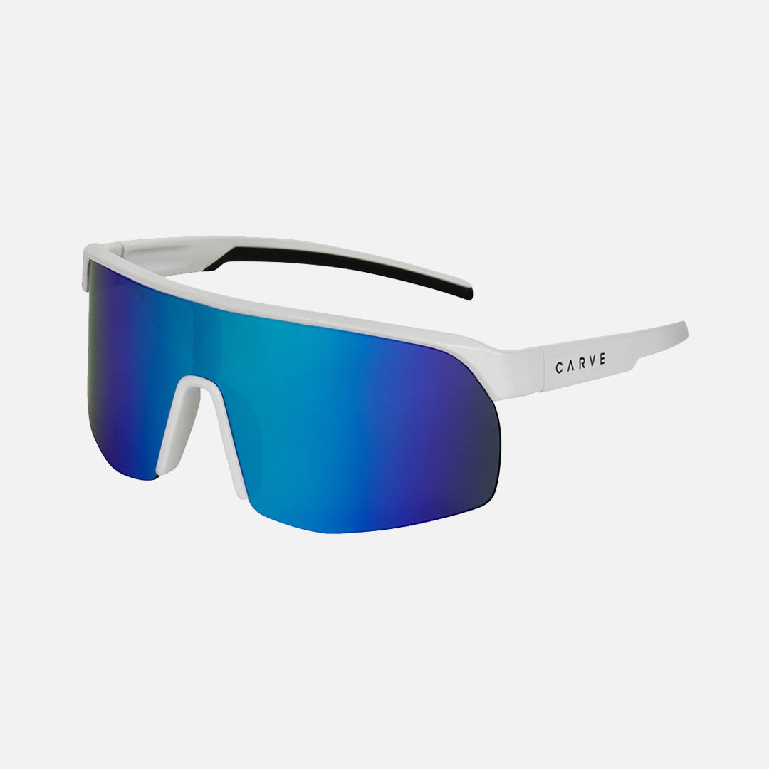 Velocity - Gloss White Grey w/ Blue Iridium Lens