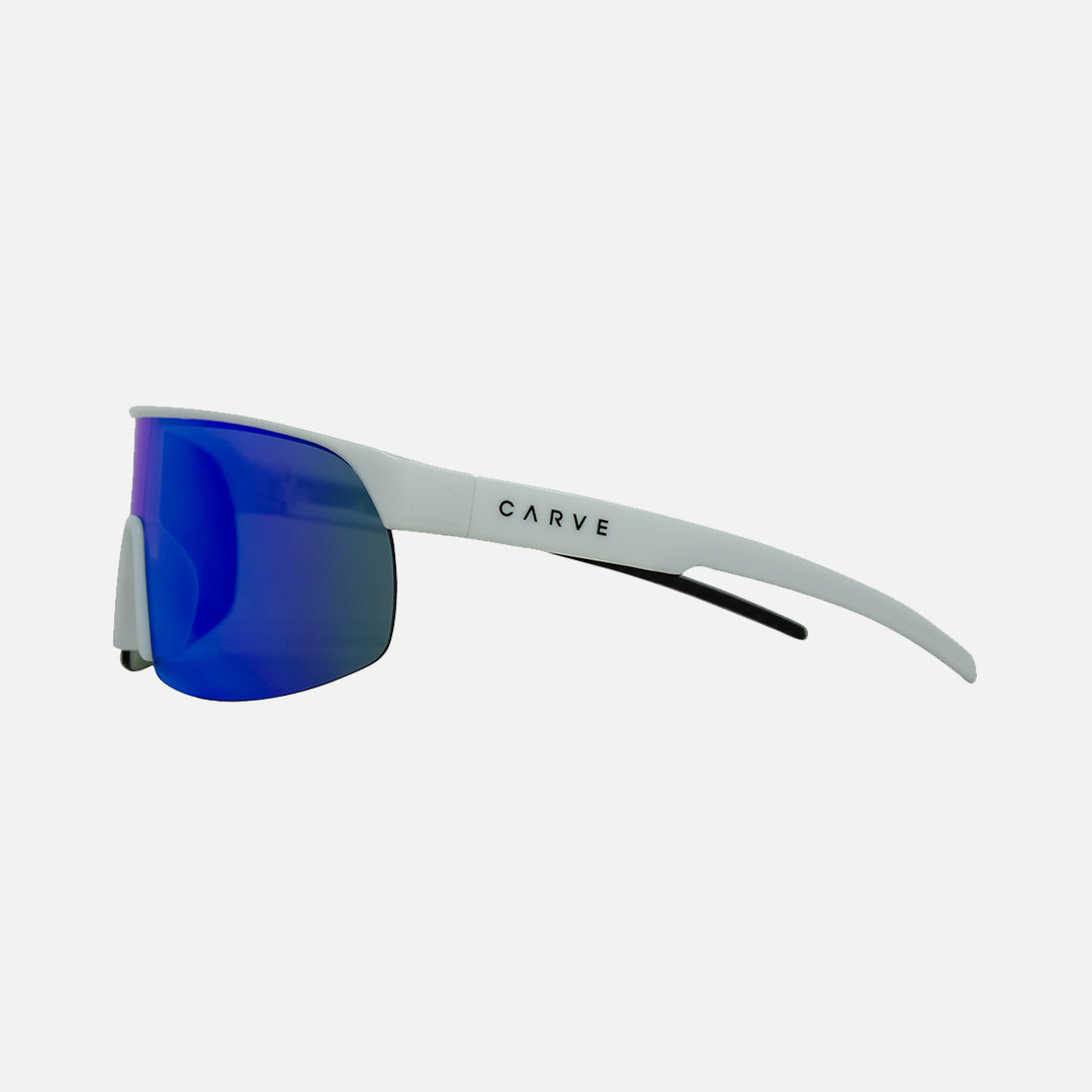 Velocity - Gloss White Grey w/ Blue Iridium Lens