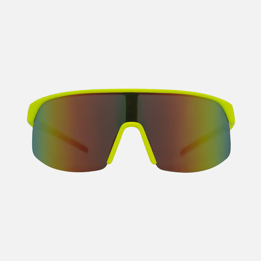 Velocity - Matte Fluro Yellow Grey w/ Red Iridium Lens