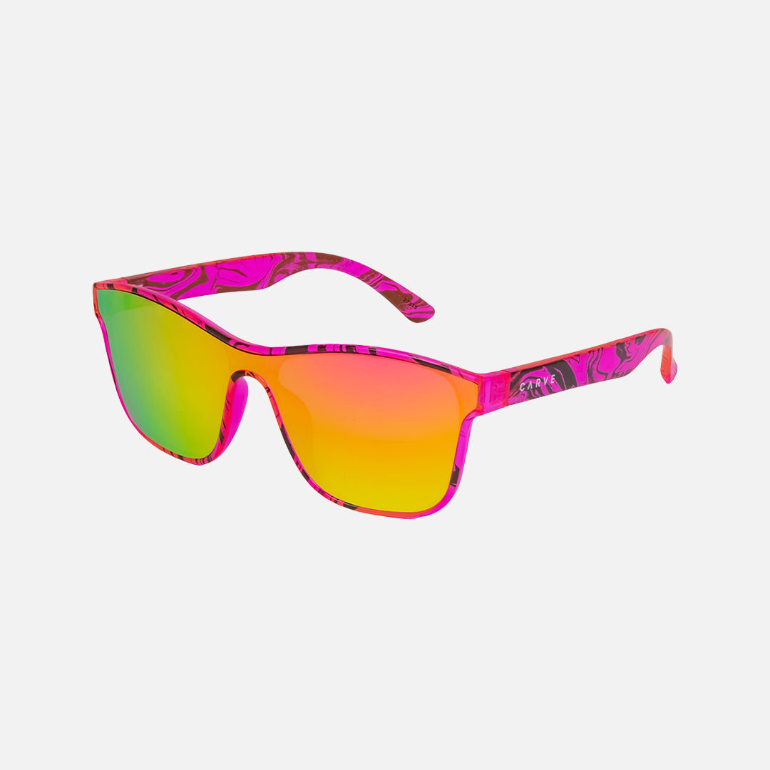 Riot - Gloss Crystal Hot Pink Swirl Frame with Grey and Pink Gold Lens