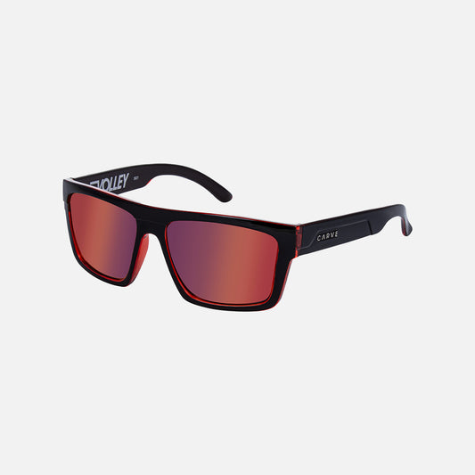 Volley - Gloss Black Frame Red Iridium Lens