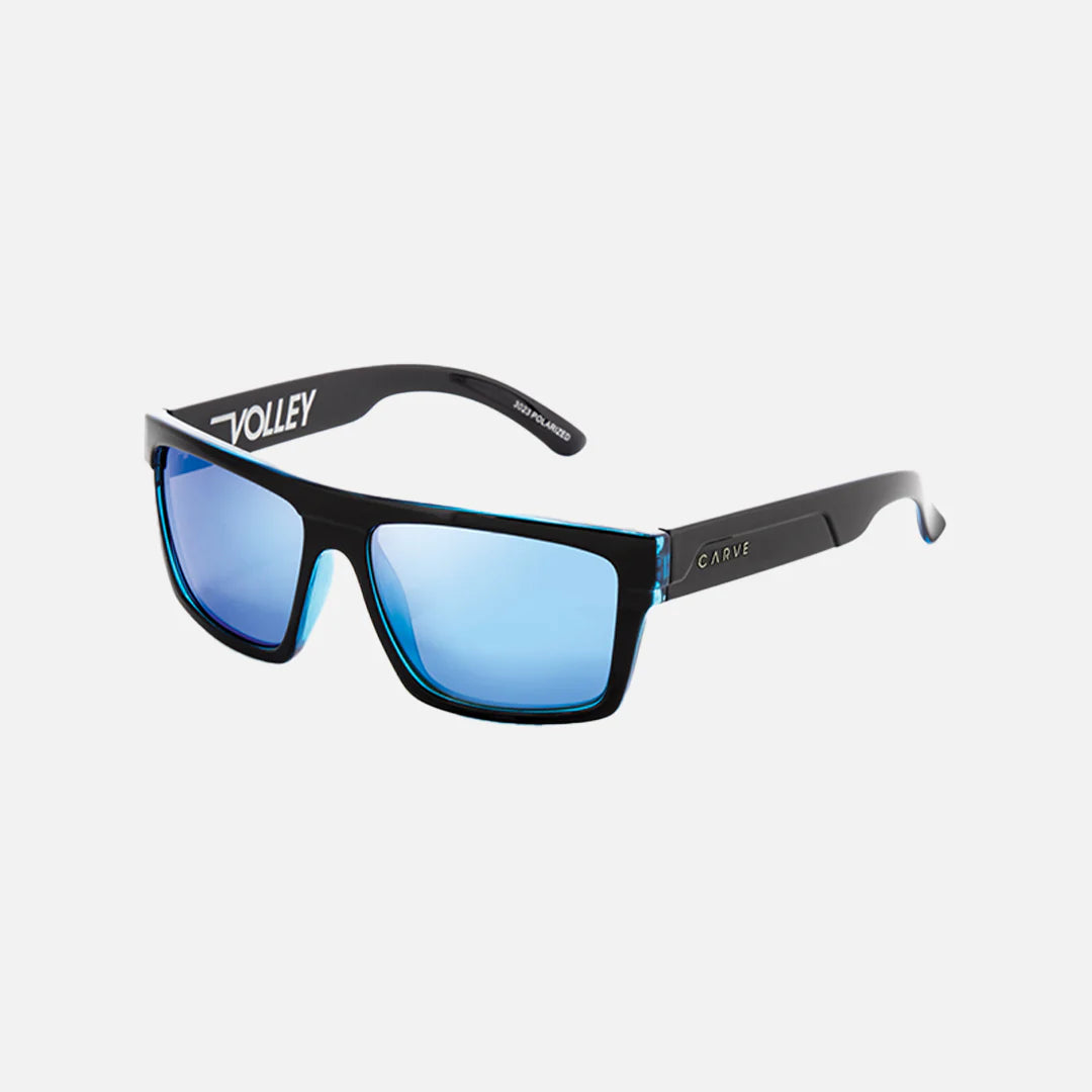 Volley - Gloss Black with Blue Injected Polarized Iridium Lens