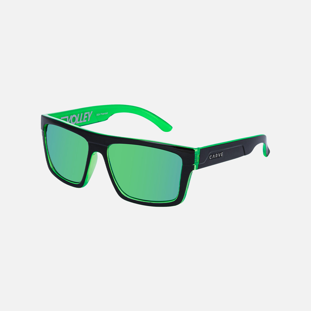 Volley - Gloss Black Green Frame Green Polarized Iridium Lens