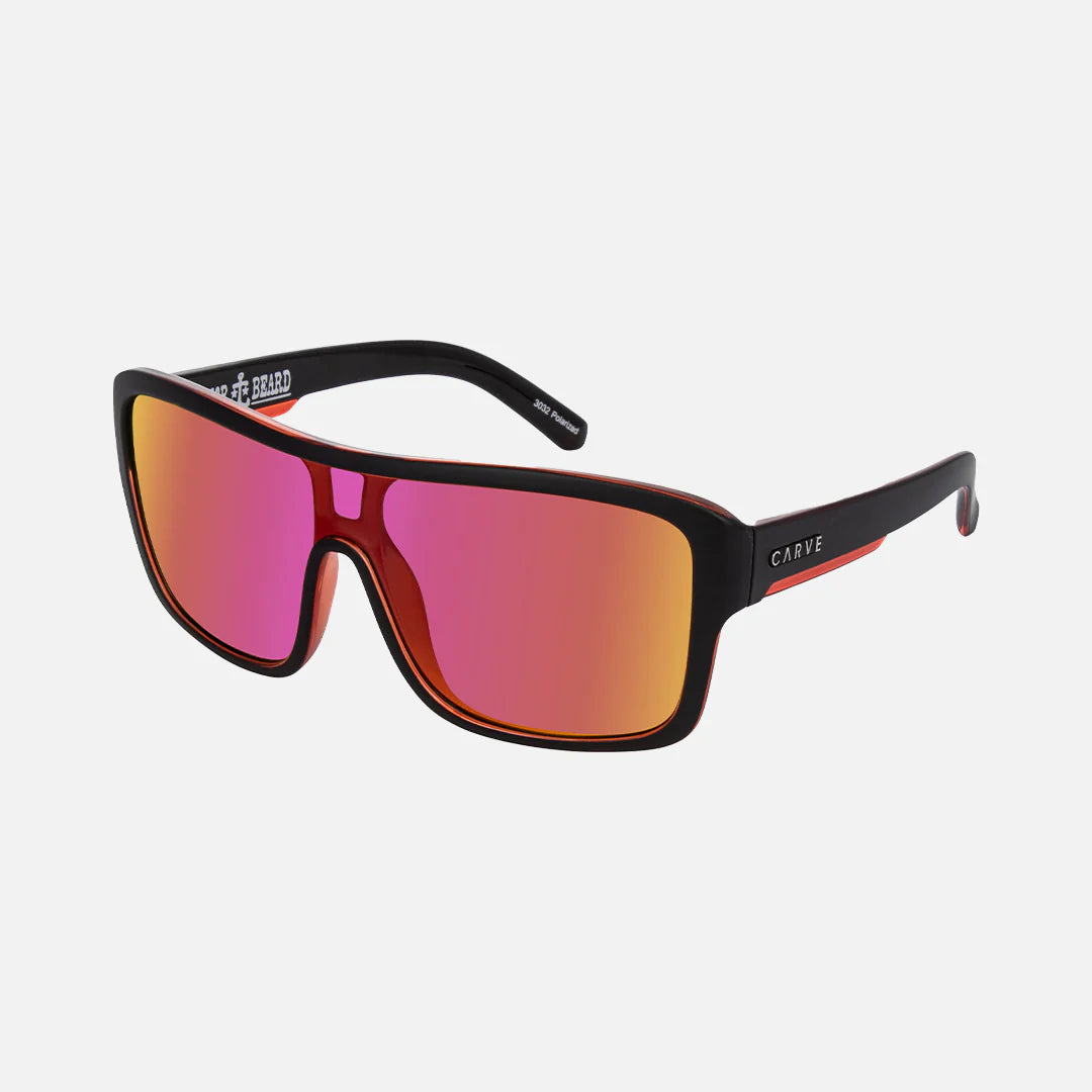 Anchor Beard - Gloss Black with Red Polarized Iridium Lens