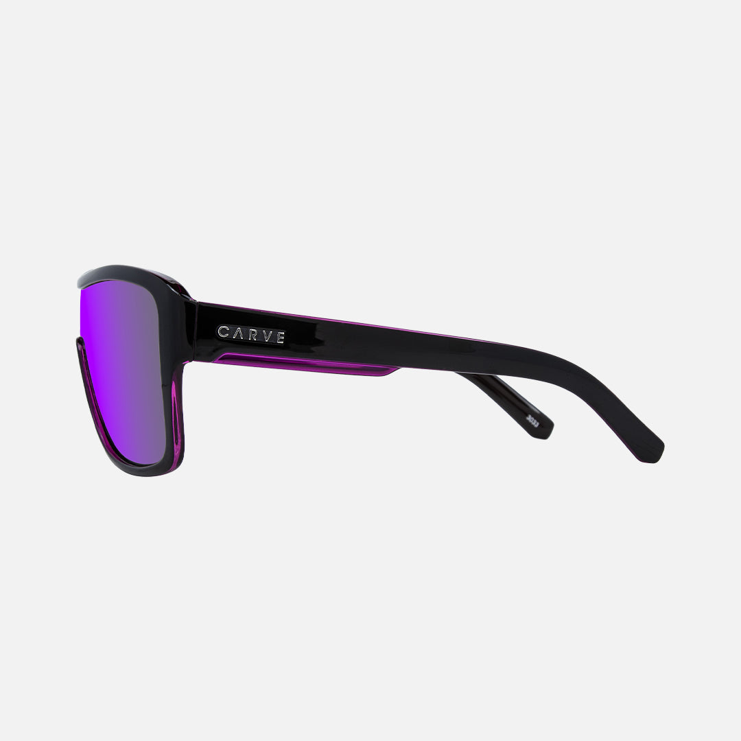 Anchor Beard - Purple Iridium Gloss Black Frame Sunglasses