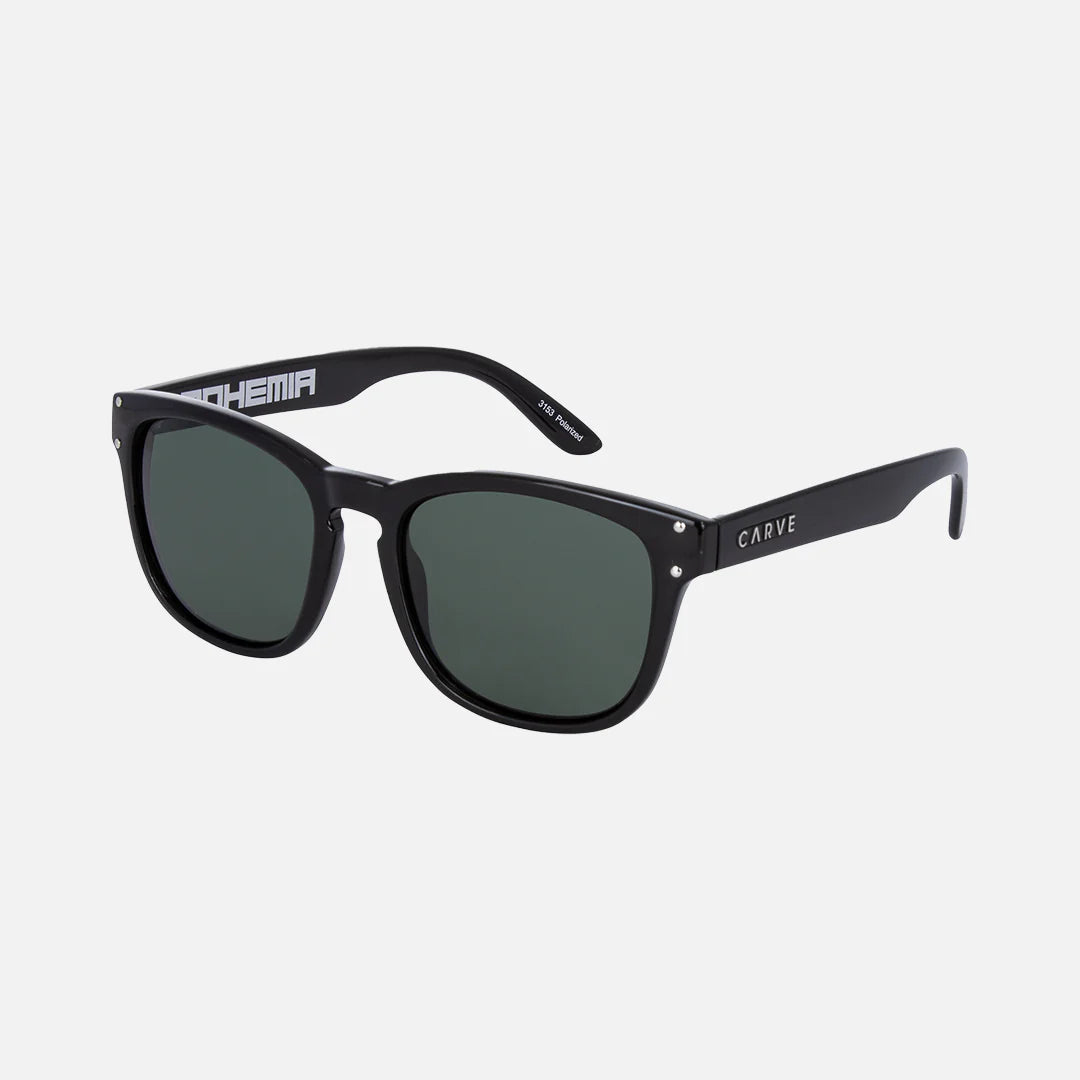 Bohemia - Gloss Black with Green Polarized Lens