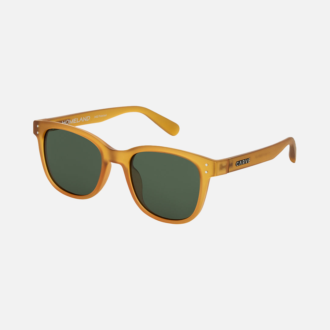 Homeland - Matt Honey Frame Green Injected Polarized Lens