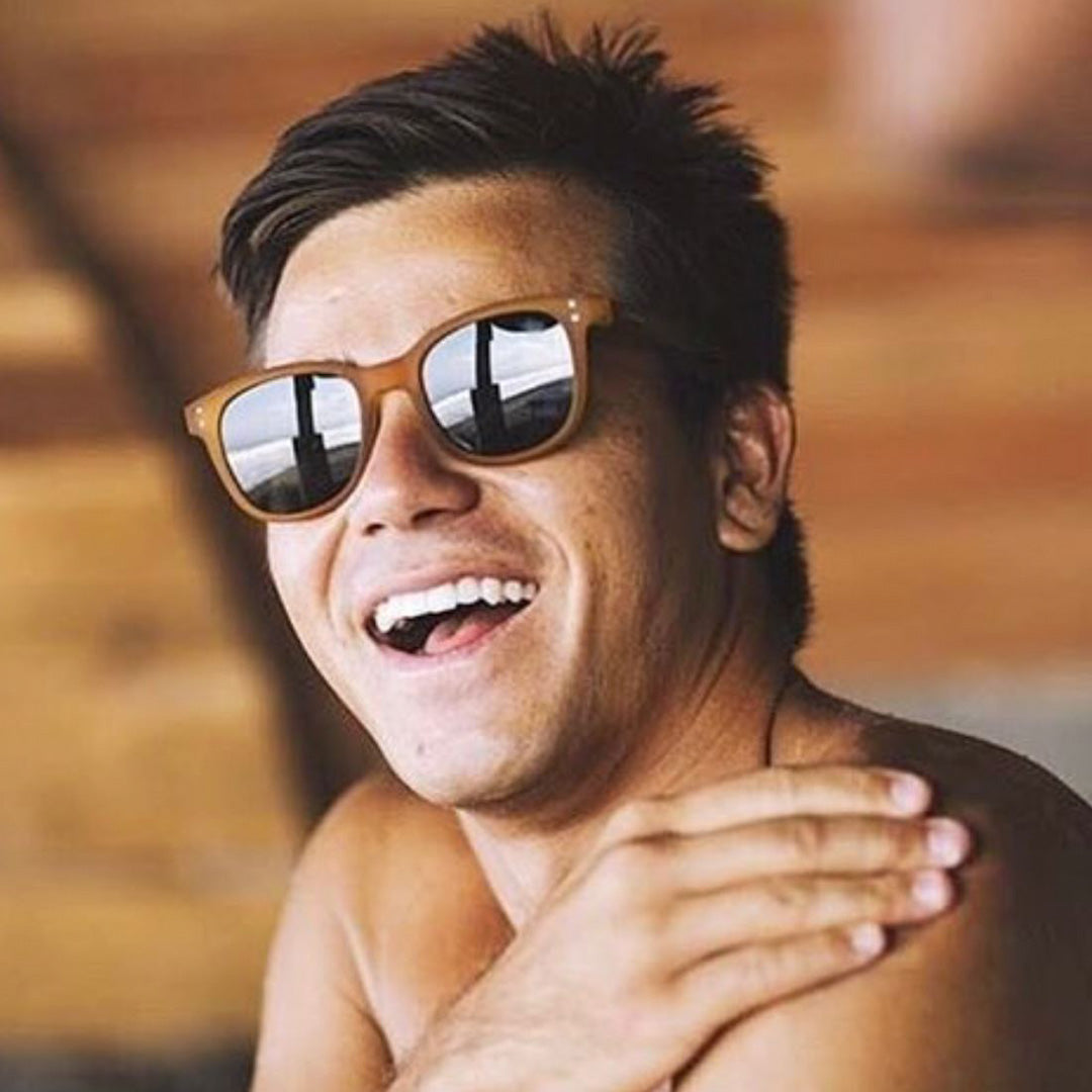 Homeland - Matte Honey with Green Polarized Lens