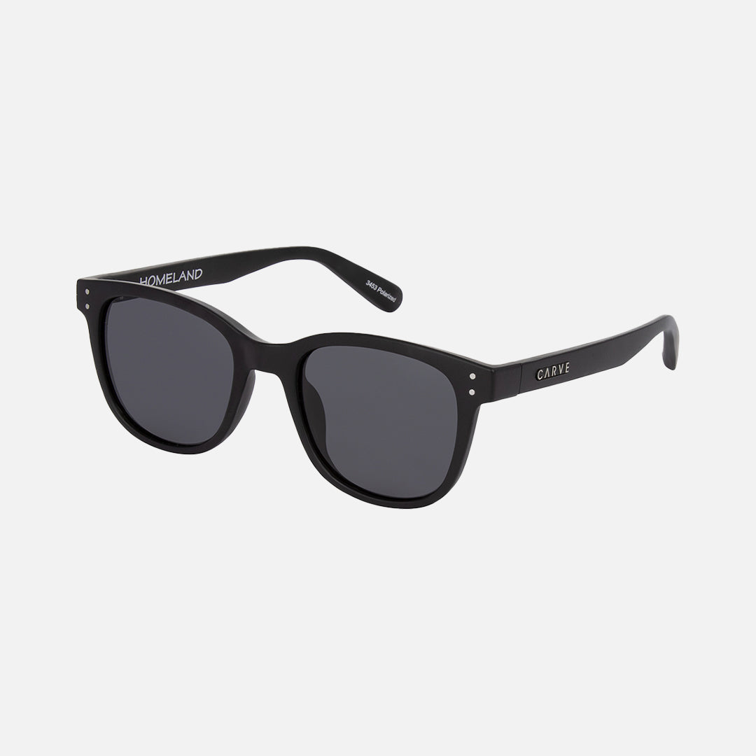 Homeland - Matt Black Frame Gray Injected Polarized Lens