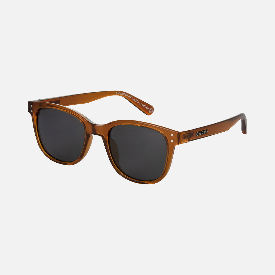 Homeland - Recycled Gloss Translucent Toffee Frame Gray Injected Polarized Lens