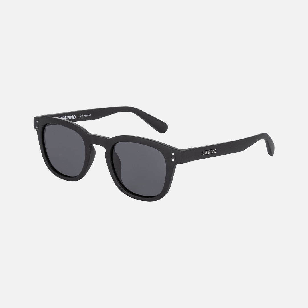 Havana - Matte Black Frame Gray Injected Polarized Lens