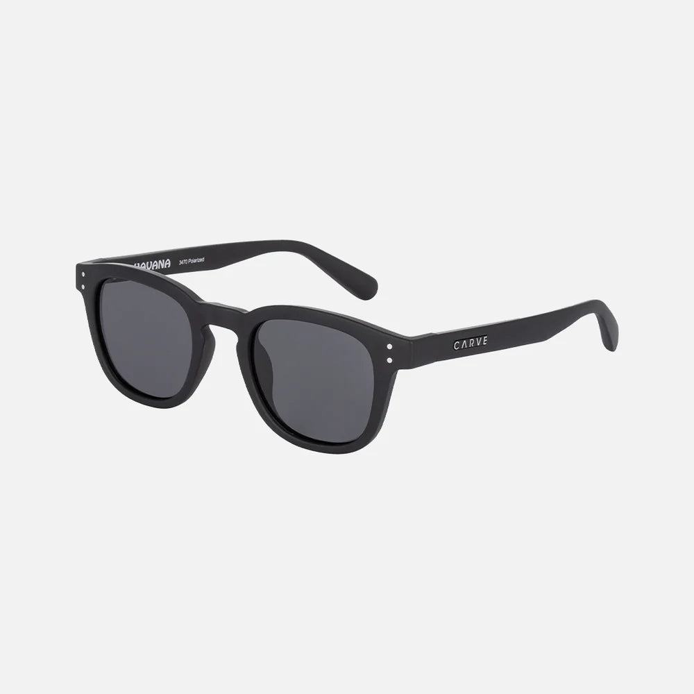 Havana - Matte Black Frame with Grey Injected Polarized Lens