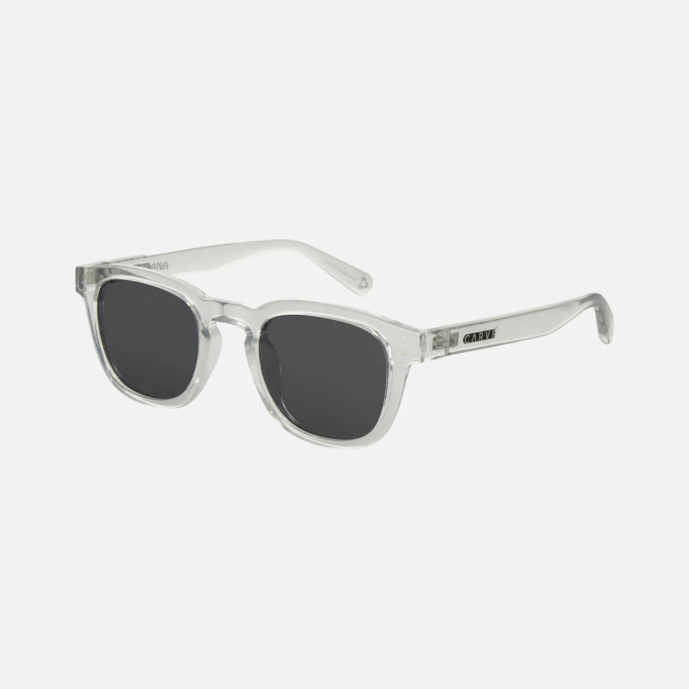 Havana - Recycled Crystal Clear Frame with Gray Injected Polarized Lens