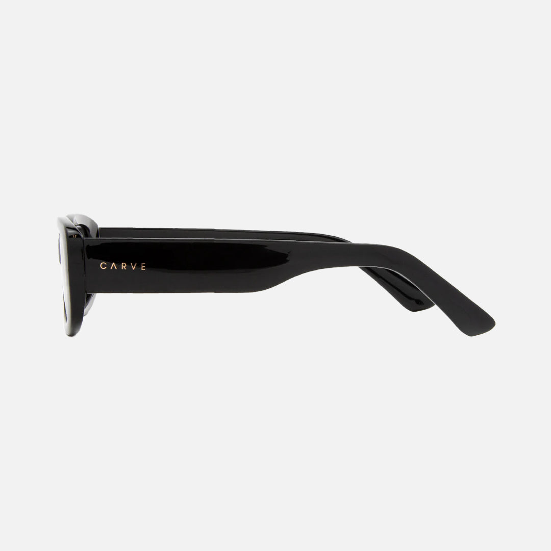 Lizbeth - Gloss Black Gray Sunglasses