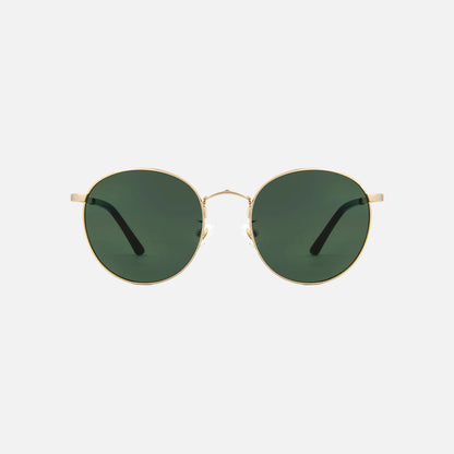 Heidi - Brushed Gold Frame Green Lens