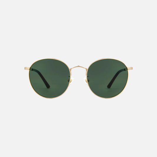 Heidi - Brushed Gold Frame Green Lens