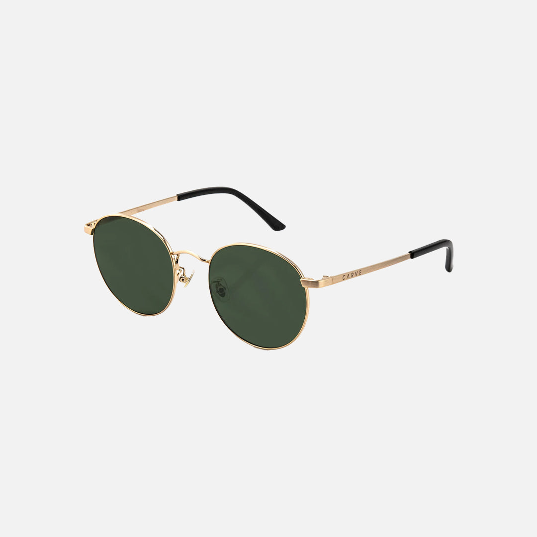 Heidi - Brushed Gold Frame Green Lens