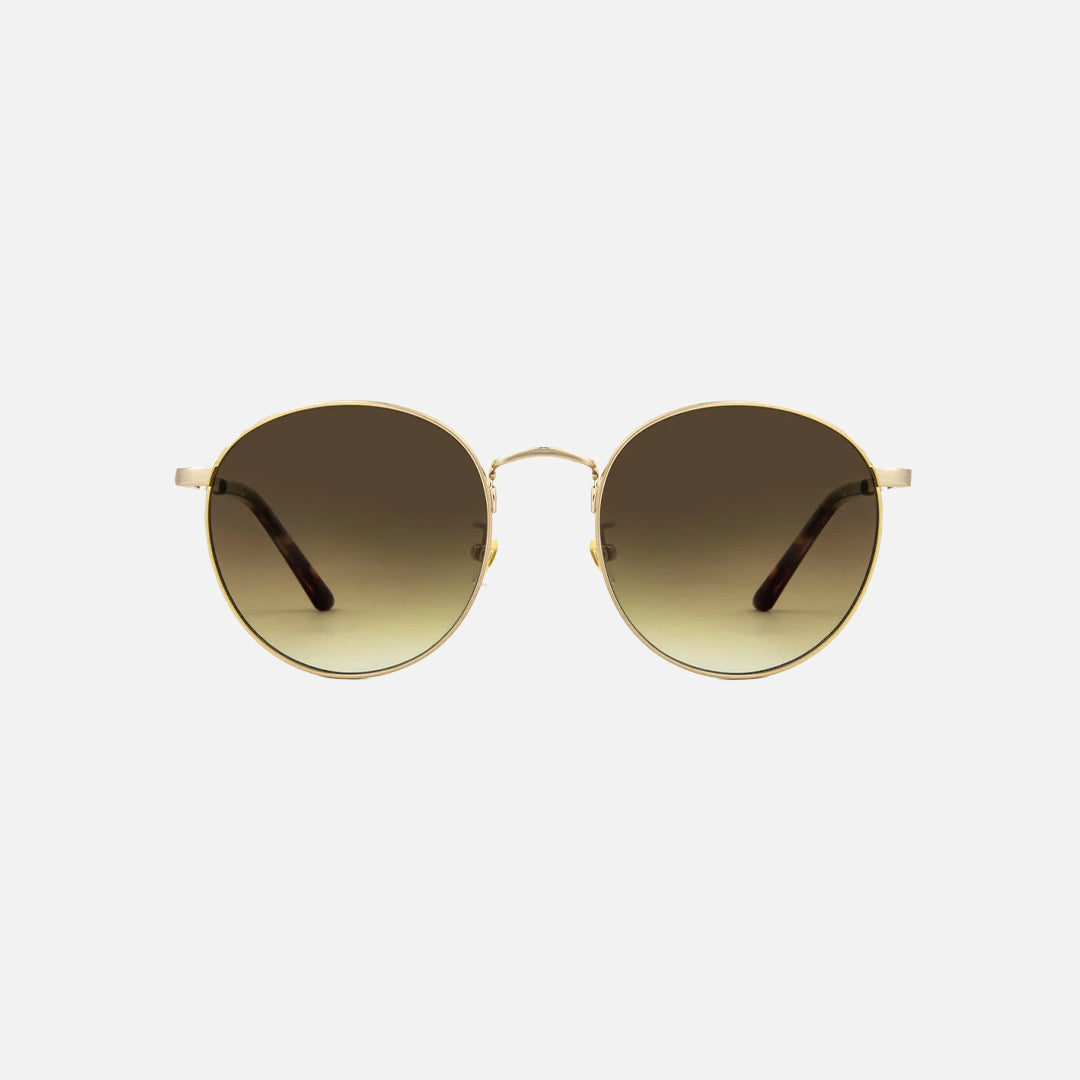 Heidi - Brushed Gold Brown Gradient Lens