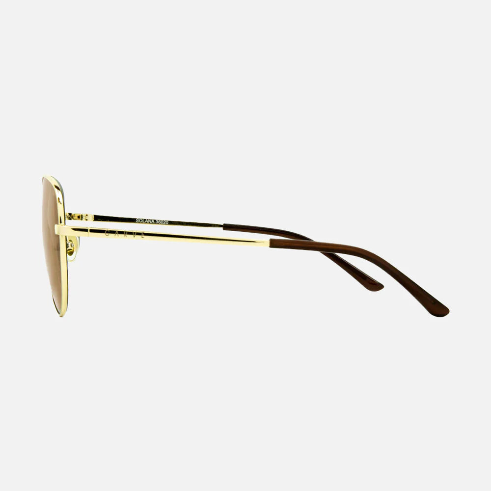 Solana - Gold Metal Frame with Brown Injected Polarized Lens