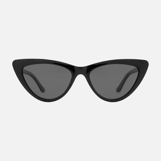 Carrie - Gloss Black Dark Gray Polarized Lens