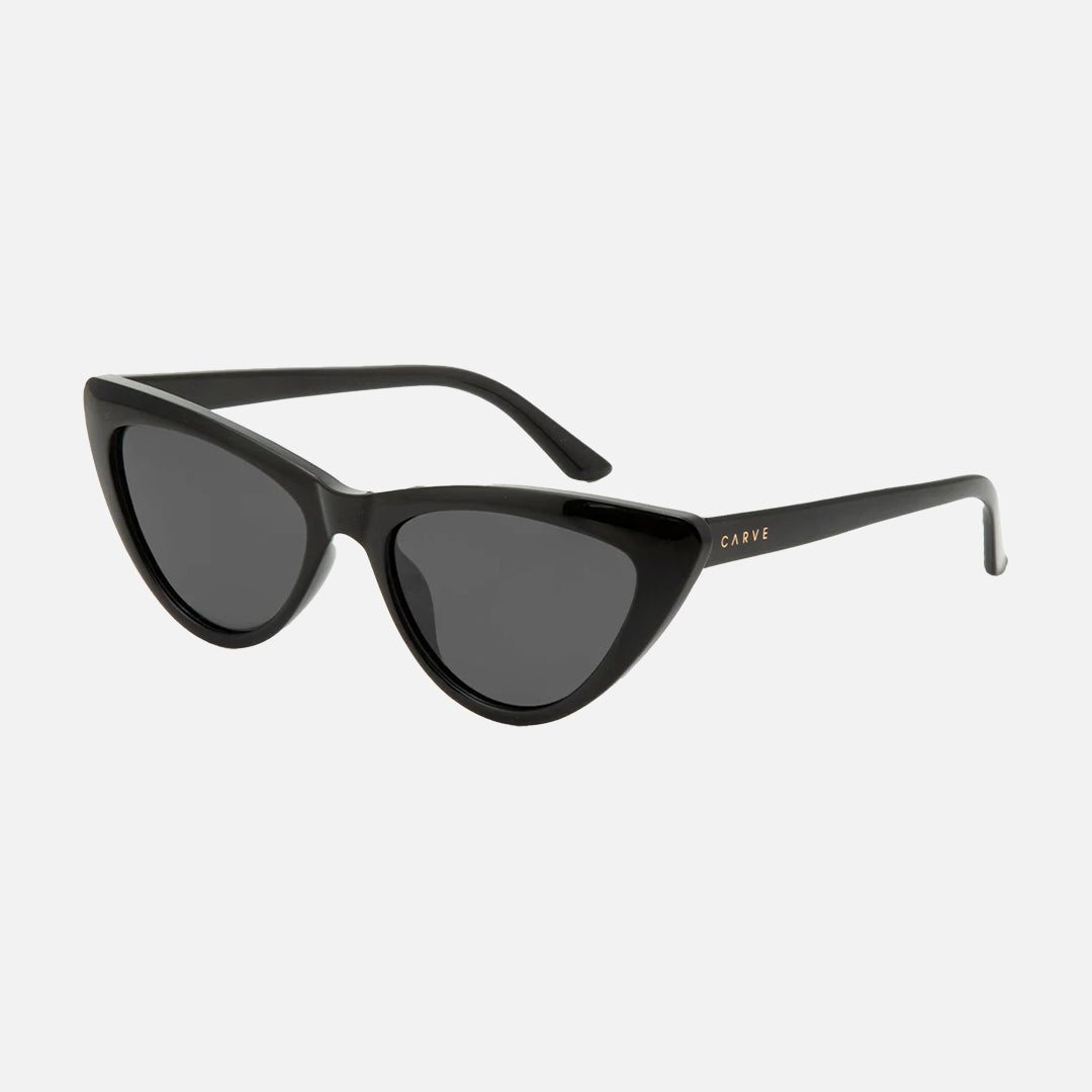 Carrie - Gloss Black Dark Gray Polarized Lens