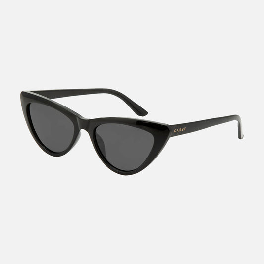 Carrie - Gloss Black Dark Gray Polarized Lens