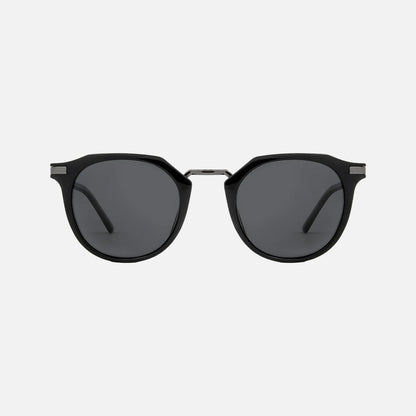 Frankie - Gloss Black Dark Frame Gray Polarized Lens