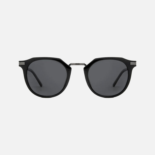 Frankie - Gloss Black Dark Frame Gray Polarized Lens