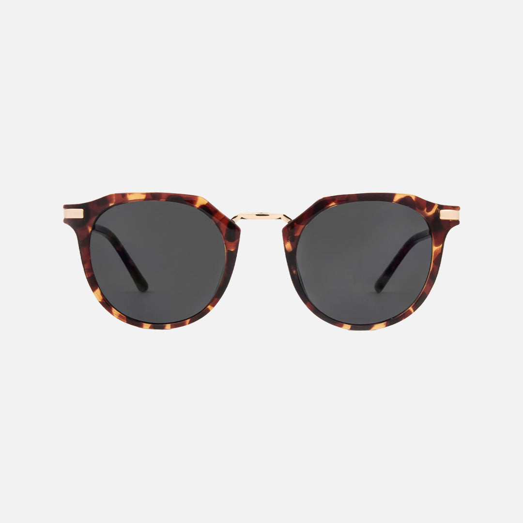 Frankie - Gloss Tort Gold Metal Frame Gray Lens