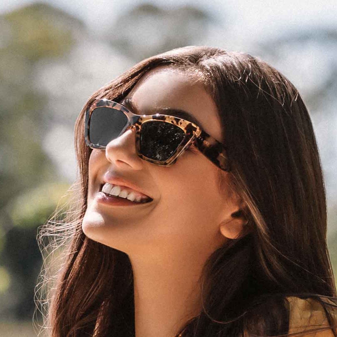 Tahoe - Gloss Milky Tort Frame Dark Gray Sunglasses