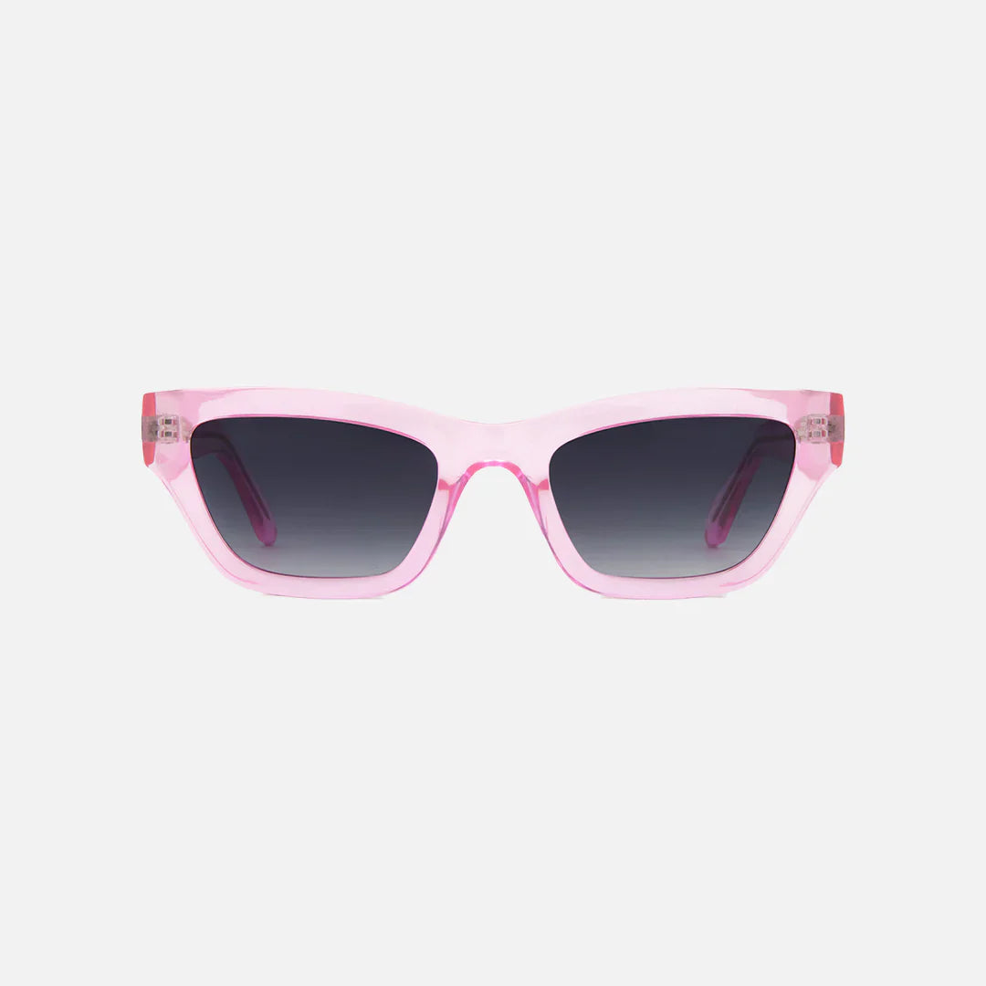 Valencia - Gloss Translucent Pink with Gray Gradient Lens