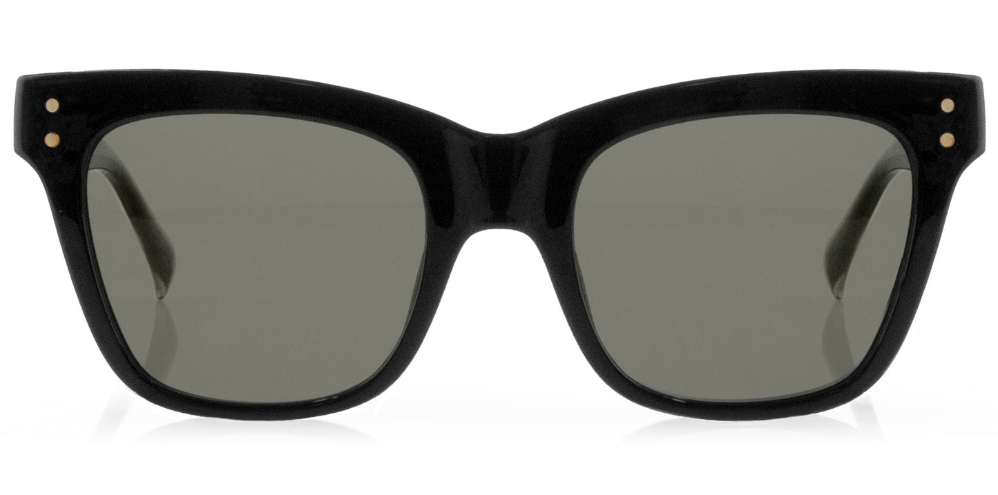 Leopold - Gloss black Muted Tort Temples Grey Lens
